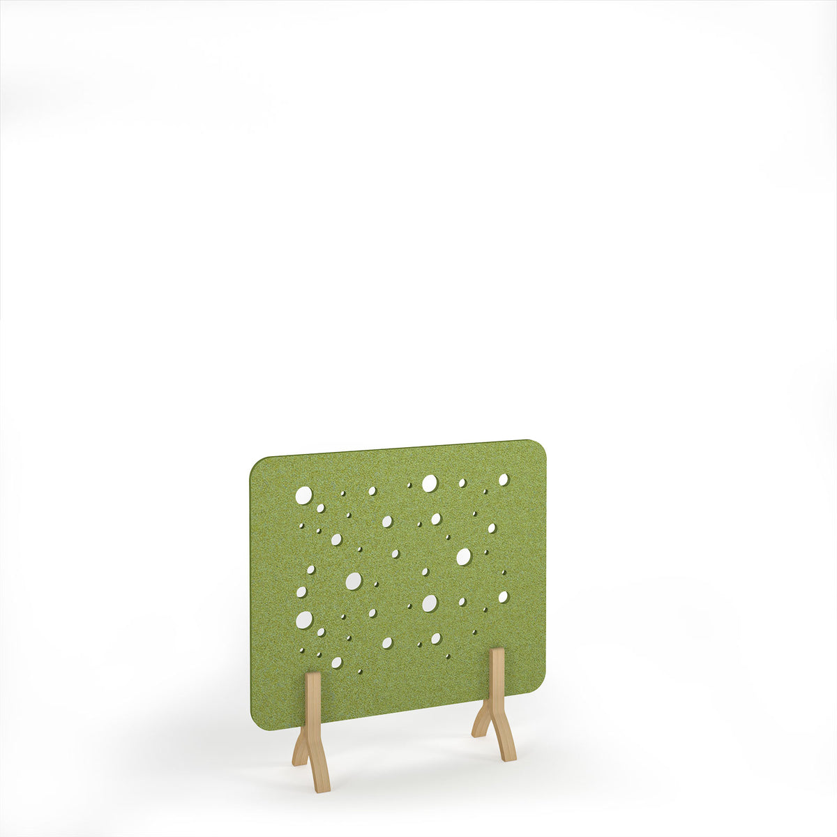 Moon Accoustic Floor Standing Screen Wooden Legs 1200w 1200h - Fruit Green - view 1