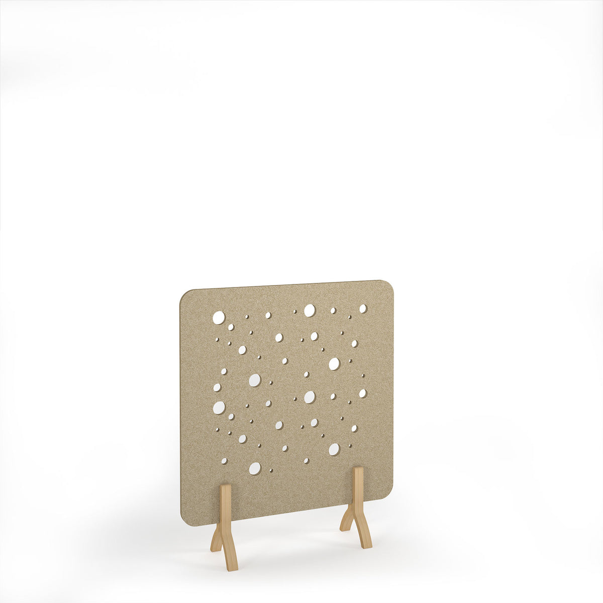 Moon Accoustic Floor Standing Screen Wooden Legs 1200w 1400h - Dark Camel - view 1