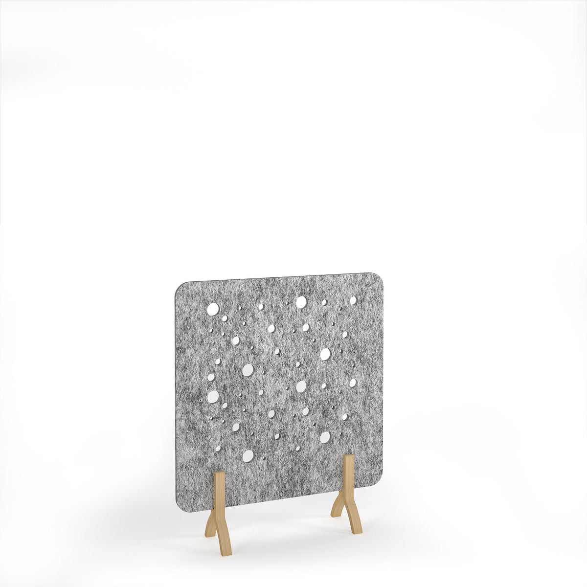 Moon Accoustic Floor Standing Screen Wooden Legs 1200w 1400h - Dark Silver Grey - view 1 (mfsc1400-wf-dg.jpg)