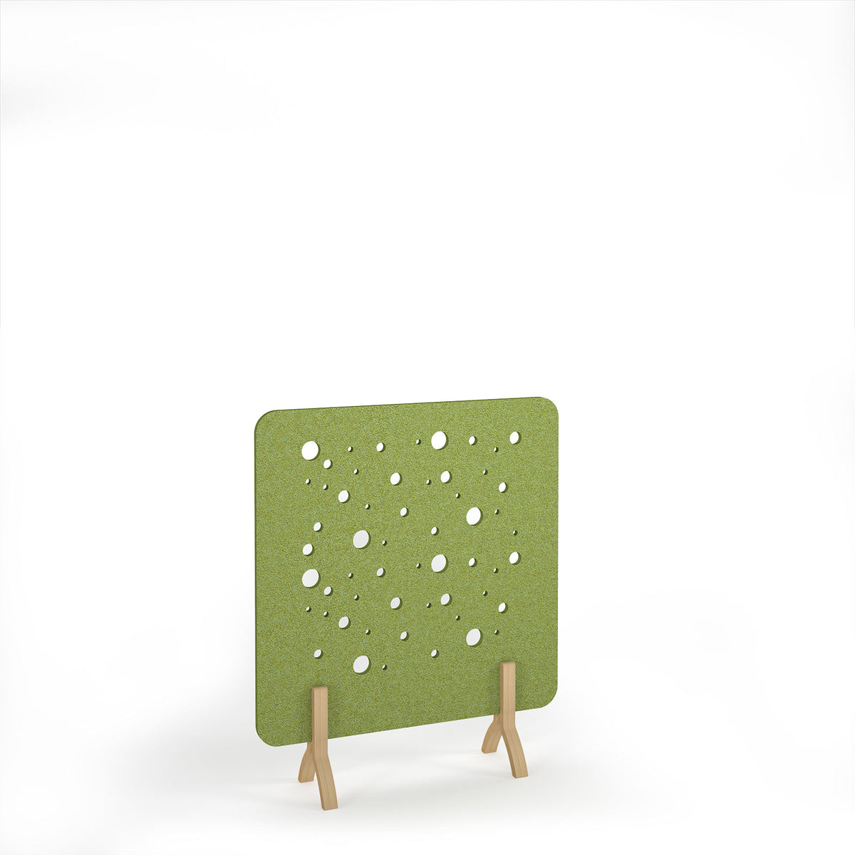 Moon Accoustic Floor Standing Screen Wooden Legs 1200w 1400h - Fruit Green - view 1