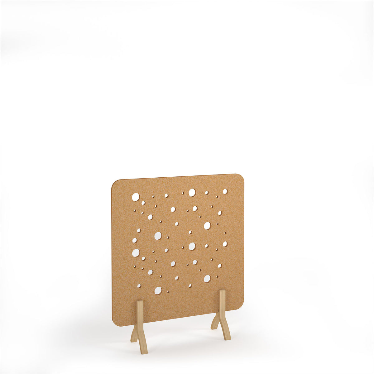 Moon Accoustic Floor Standing Screen Wooden Legs 1200w 1400h - Longan Yellow - view 1