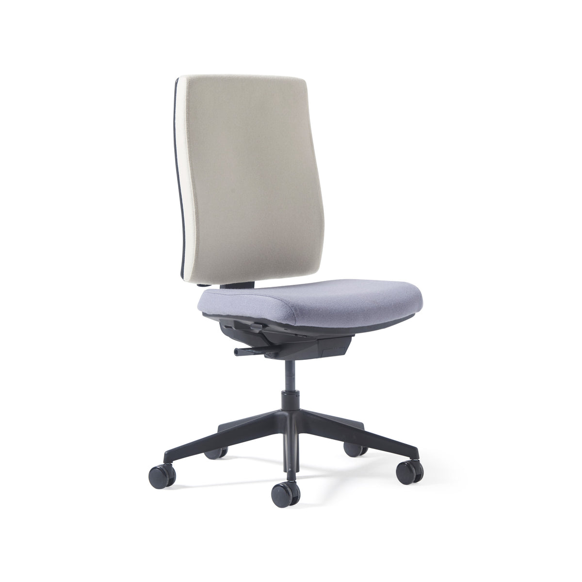 Miku fabric task chairs with integrated seat slide, back height adjustment and synchronised mechanism - made to order - view 1