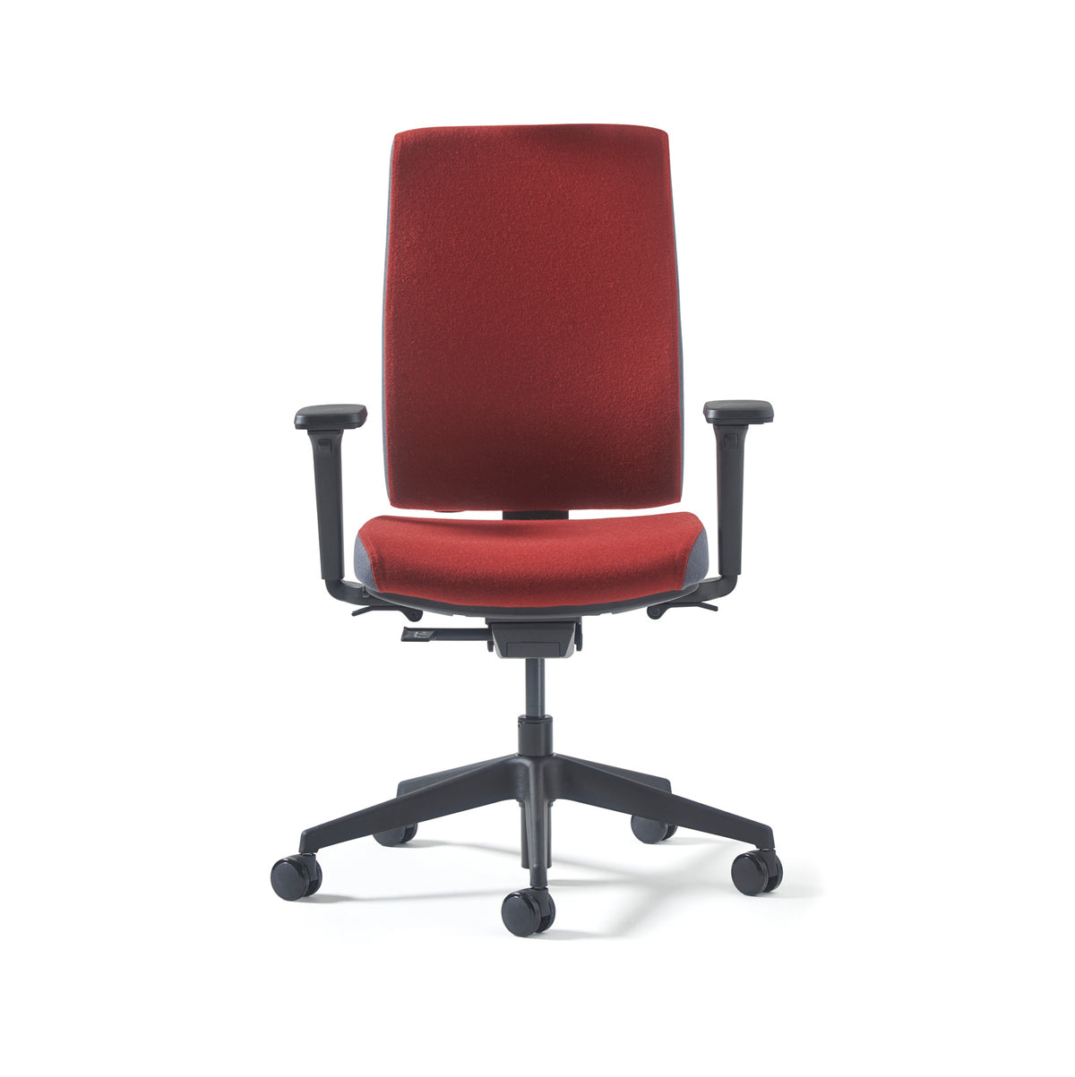Miku fabric task chairs with integrated seat slide, back height adjustment, synchronised mechanism and 3D adjustable arms - made to order - view 3