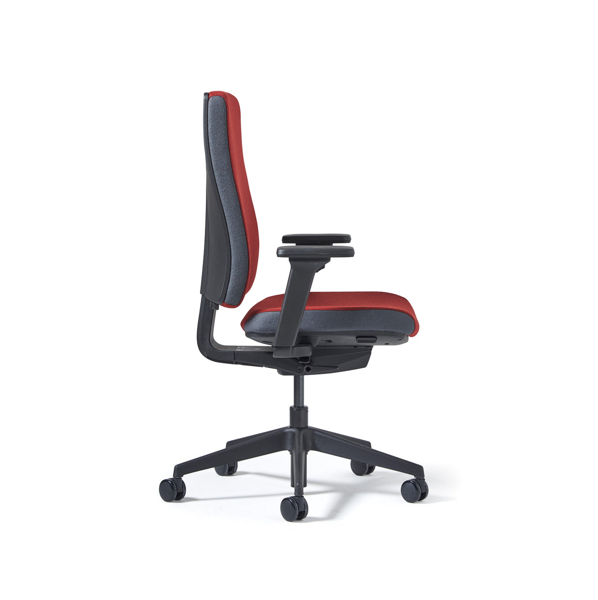 Miku fabric task chairs with integrated seat slide, back height adjustment, synchronised mechanism and 3D adjustable arms - made to order - view 4