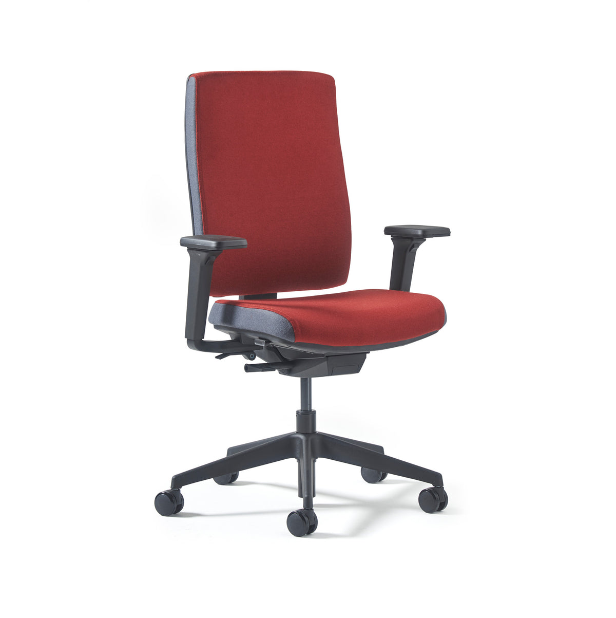Miku fabric task chairs with integrated seat slide, back height adjustment, synchronised mechanism and 4D adjustable arms - made to order - view 1