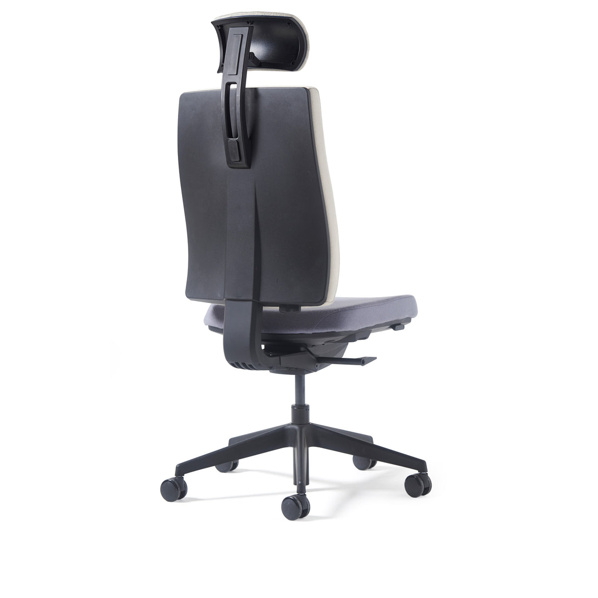 Miku fabric task chairs with integrated seat slide, back height adjustment, synchronised mechanism and head rest - made to order - view 3