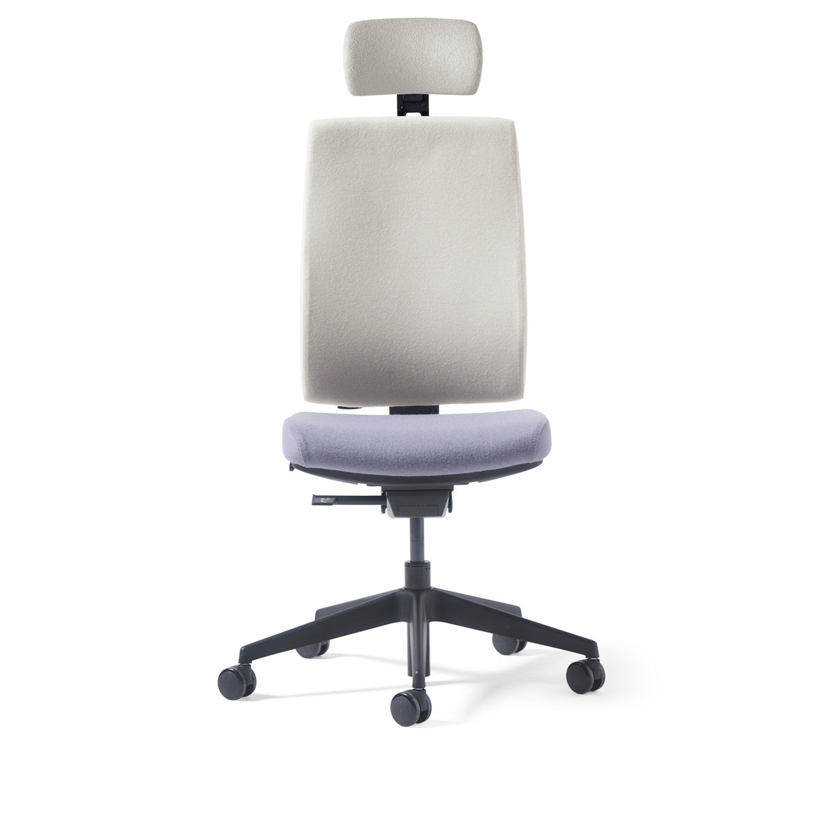 Miku fabric task chairs with integrated seat slide, back height adjustment, synchronised mechanism and head rest - made to order - view 2