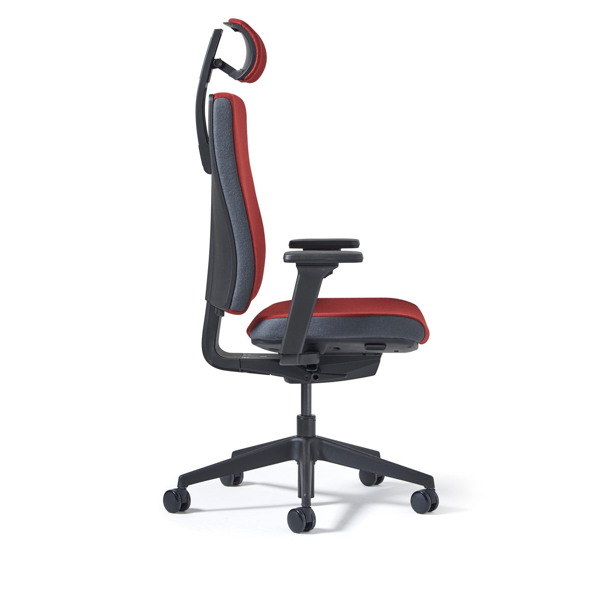 Miku fabric task chairs with integrated seat slide, back height adjustment, synchronised mechanism, head rest and 3D adjustable arms made to order - view 4