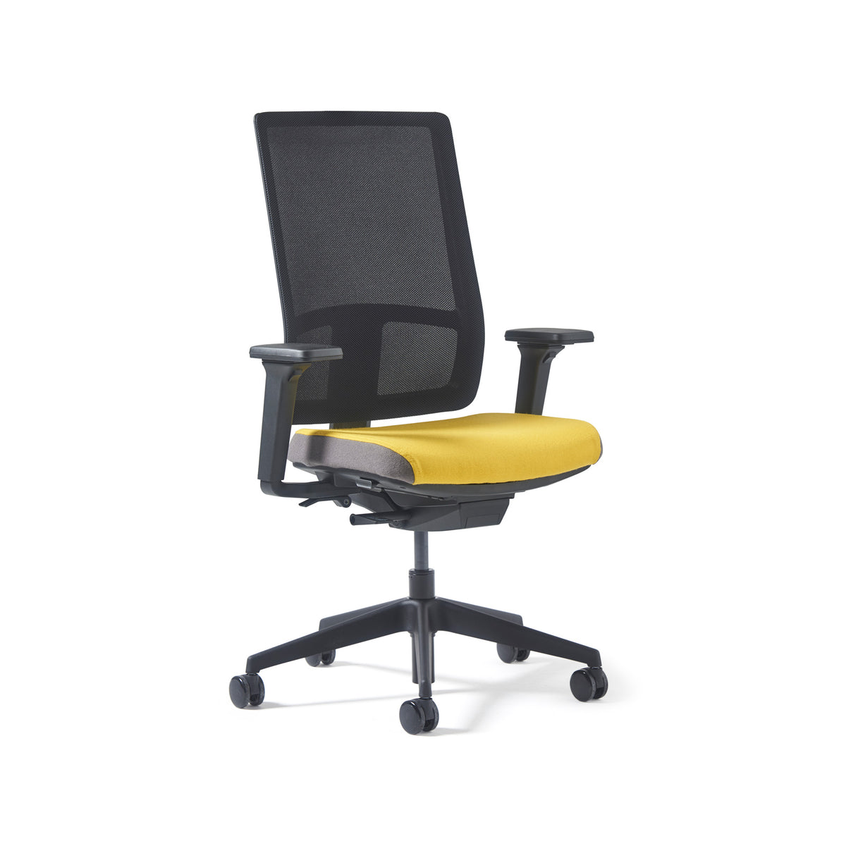 Miku mesh task chairs with integrated seat slide, back height adjustment, synchronised mechanism and 3D adjustable arms - made to order - view 1