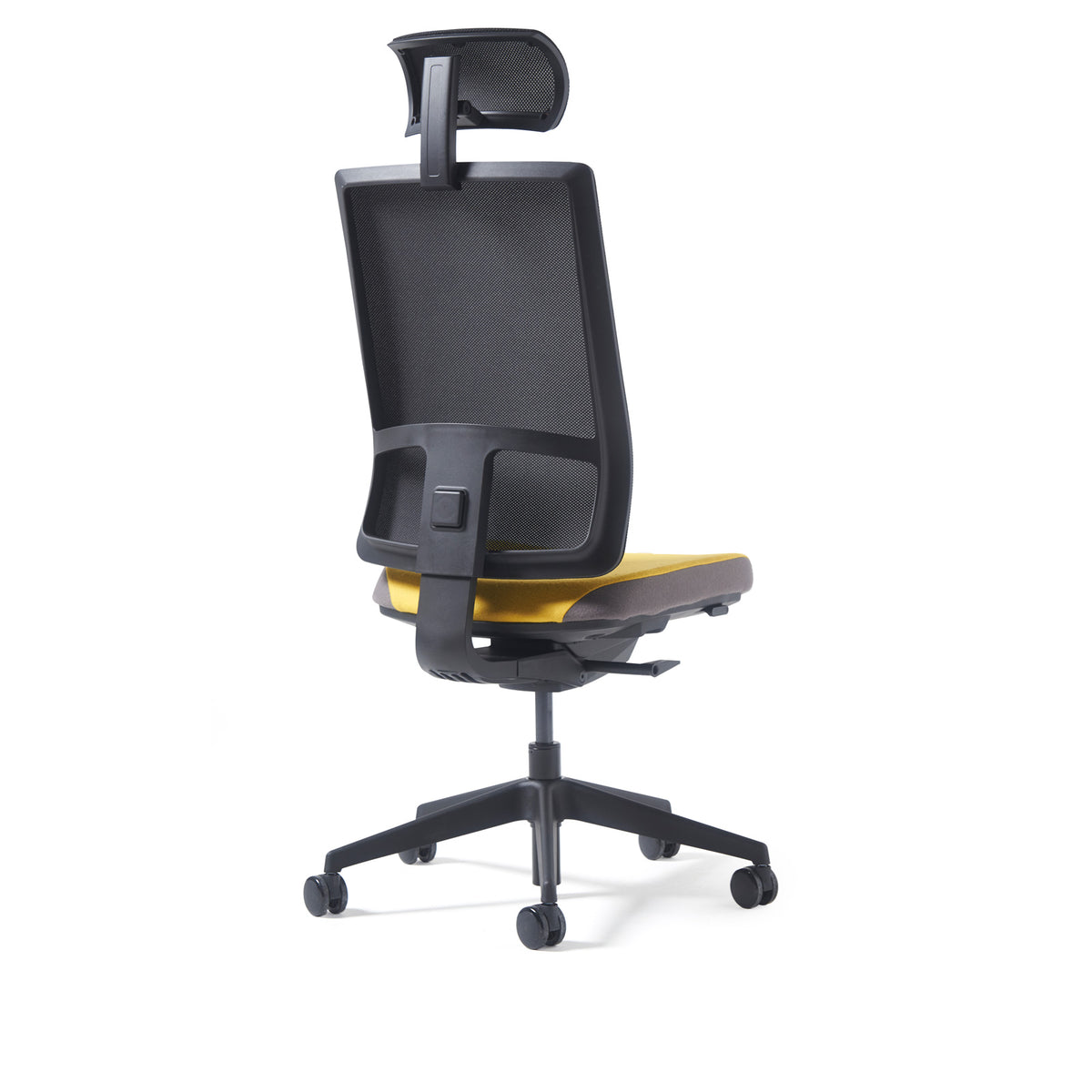 Miku mesh task chairs with integrated seat slide, back height adjustment, synchronised mechanism and head rest - made to order - view 3