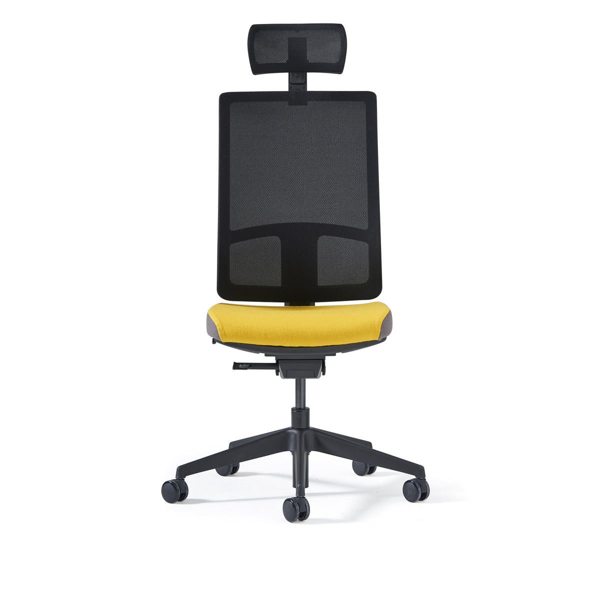 Miku mesh task chairs with integrated seat slide, back height adjustment, synchronised mechanism and head rest - made to order - view 2
