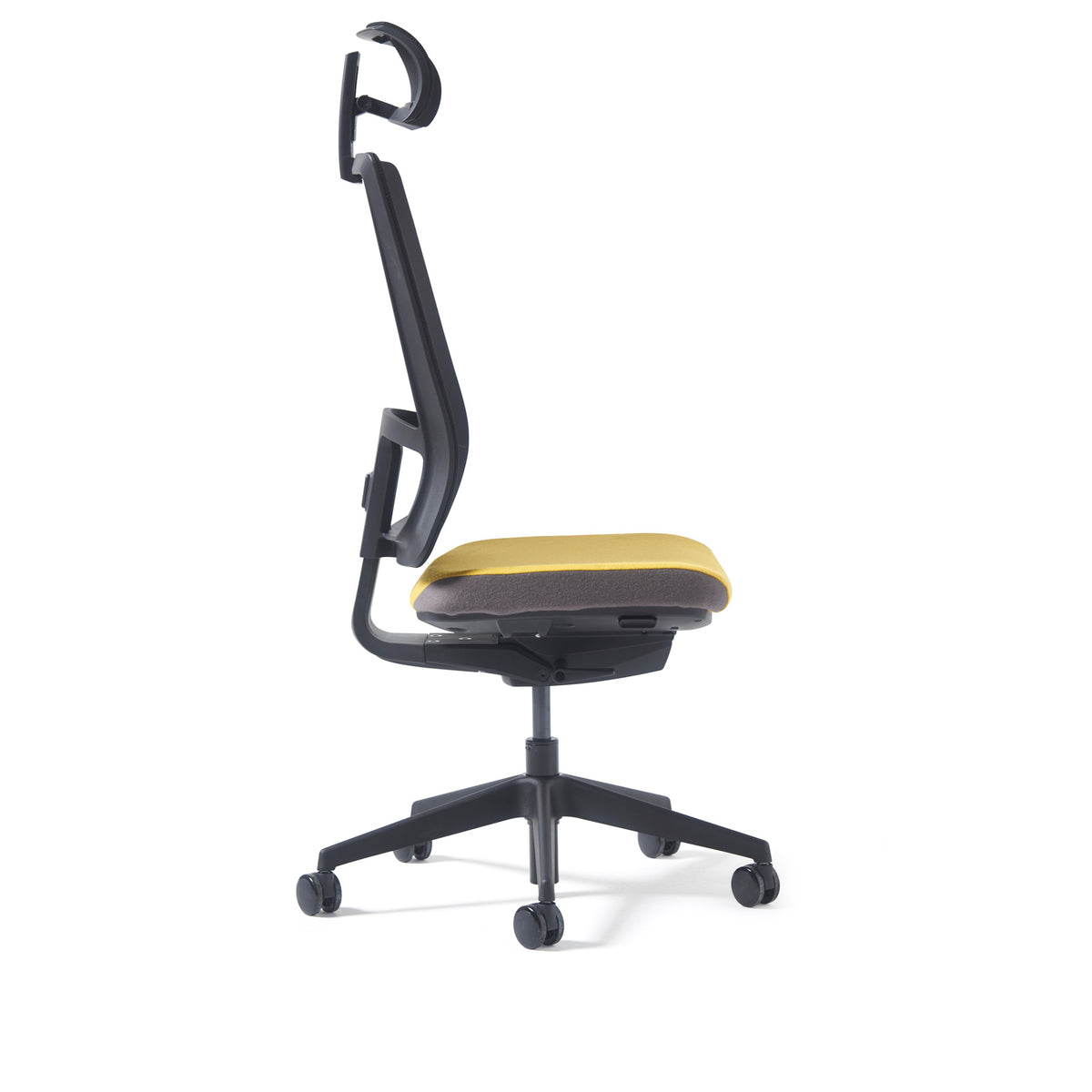 Miku mesh task chairs with integrated seat slide, back height adjustment, synchronised mechanism and head rest - made to order - view 4