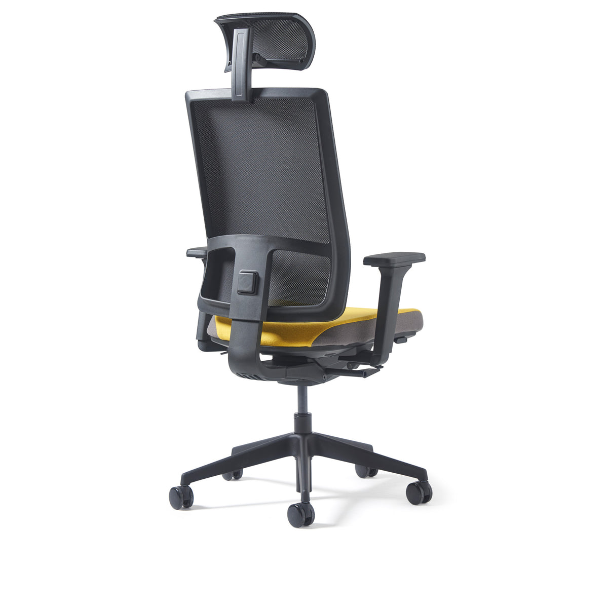 Miku mesh task chairs with integrated seat slide, back height adjustment, synchronised mechanism, head rest and 3D adjustable arms made to order - view 3