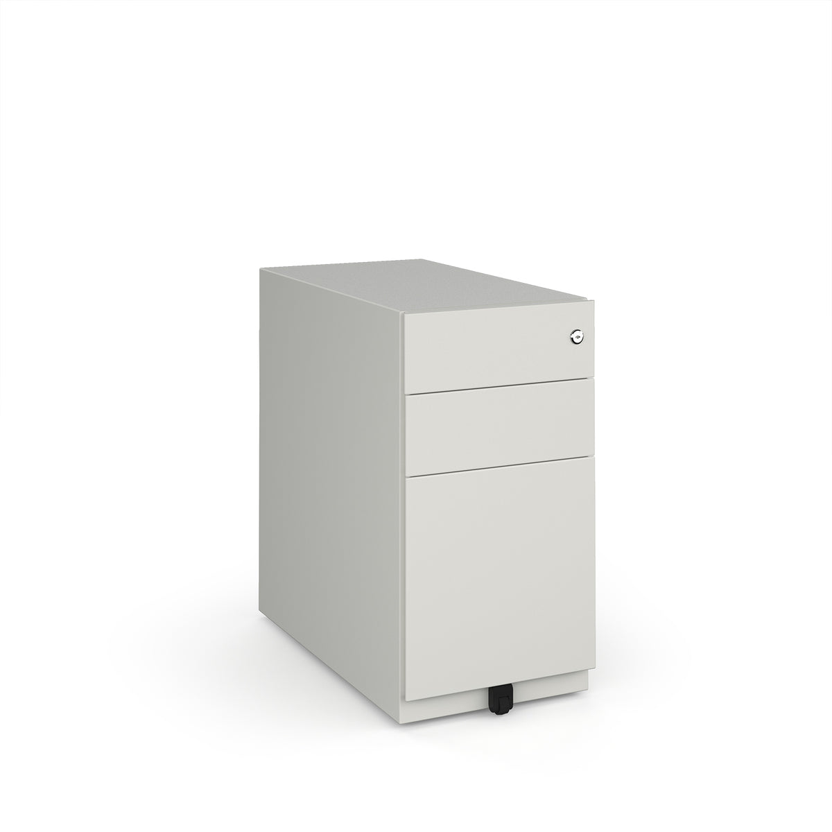 Bisley slimline steel pedestal 300mm wide - goose grey - view 1
