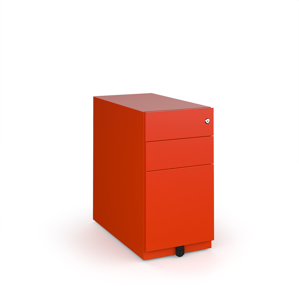 Bisley slimline steel pedestal 300mm wide - red - view 1