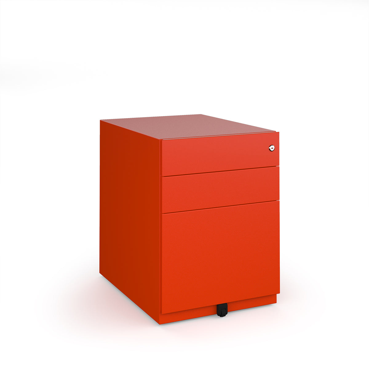 Bisley wide steel pedestal 420mm wide - red - view 1