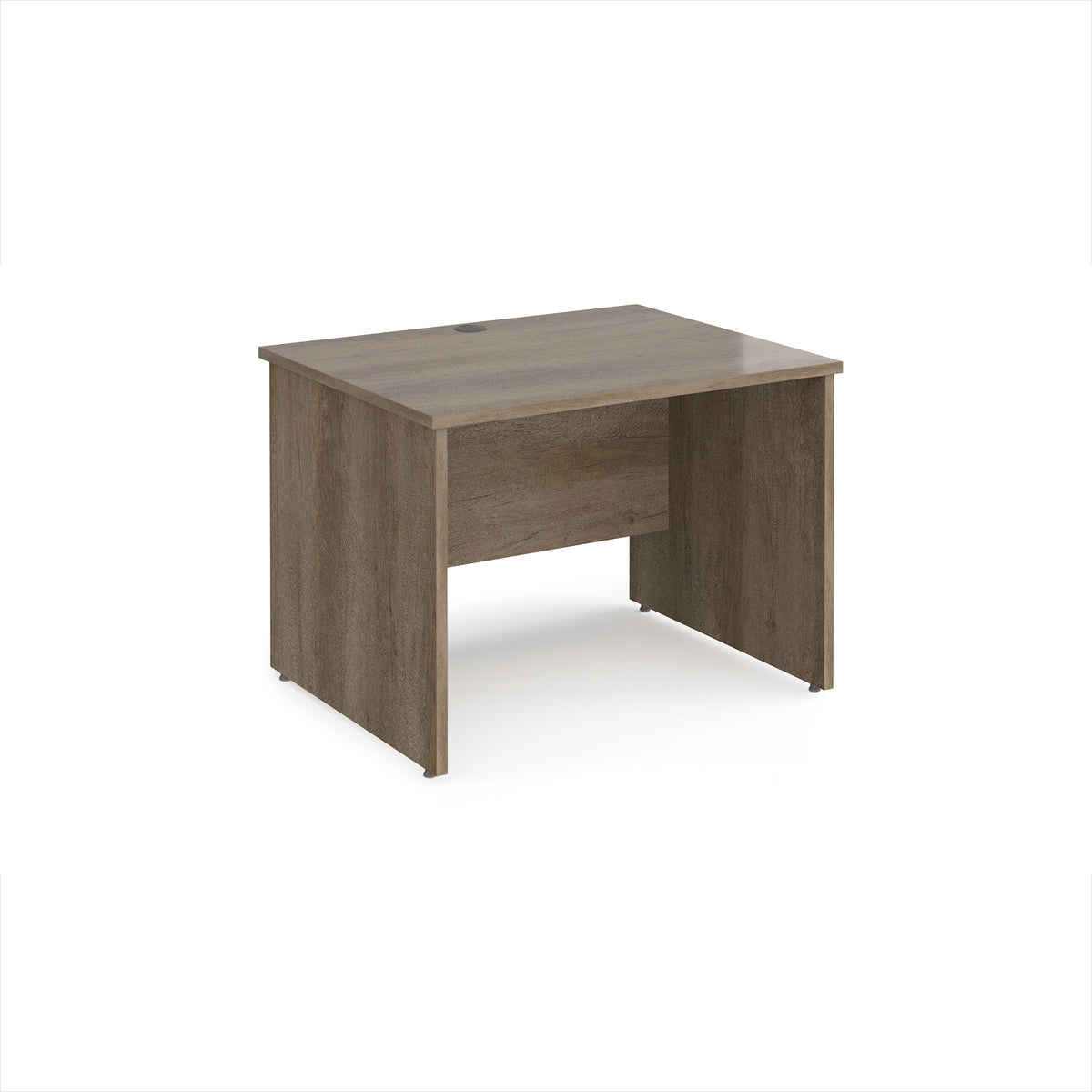 Maestro 25 straight desk 1000mm x 800mm - Nebraska Oak Top with panel end leg - view 1