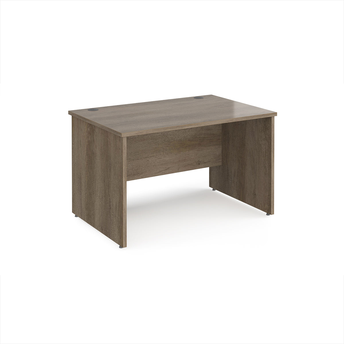 Maestro 25 straight desk 1200mm x 800mm - Nebraska Oak Top with panel end leg - view 1