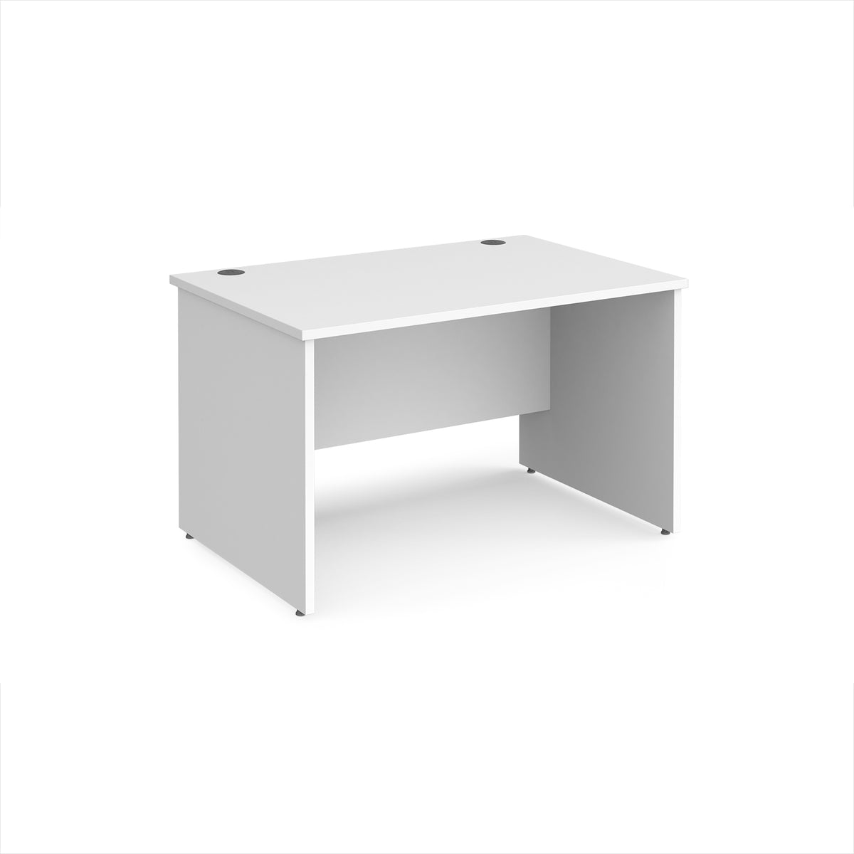 Maestro 25 straight desk 1200mm x 800mm - White Top with panel end leg - view 1