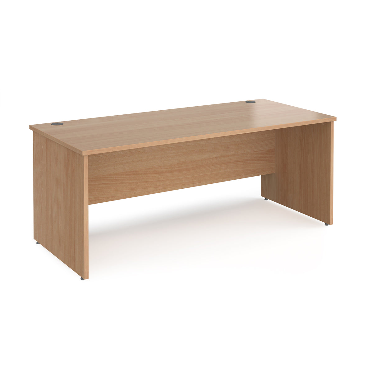 Maestro 25 straight desk 1800mm x 800mm - Beech top with panel end leg - view 1