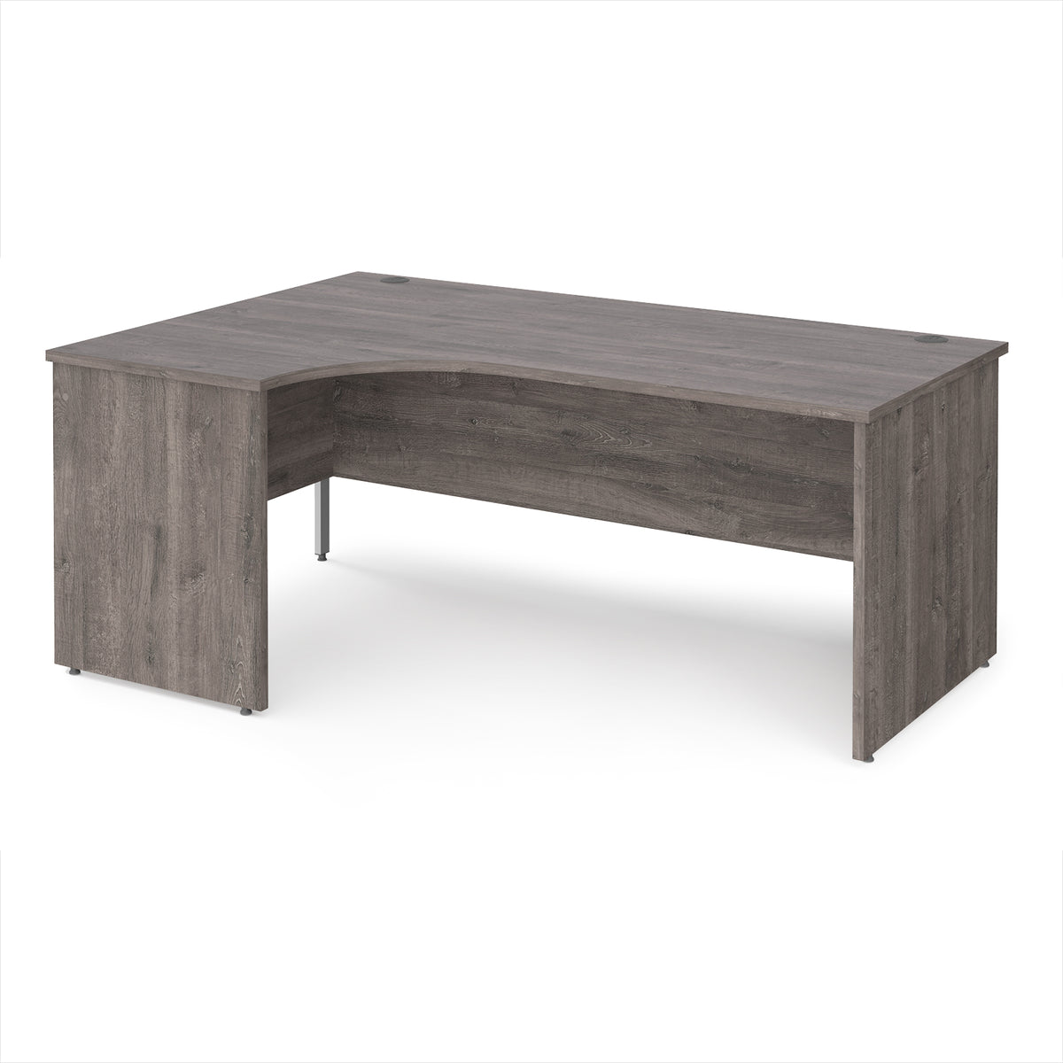 Maestro 25 left hand ergonomic desk 1800mm wide - Grey Oak Top with panel end leg - view 1