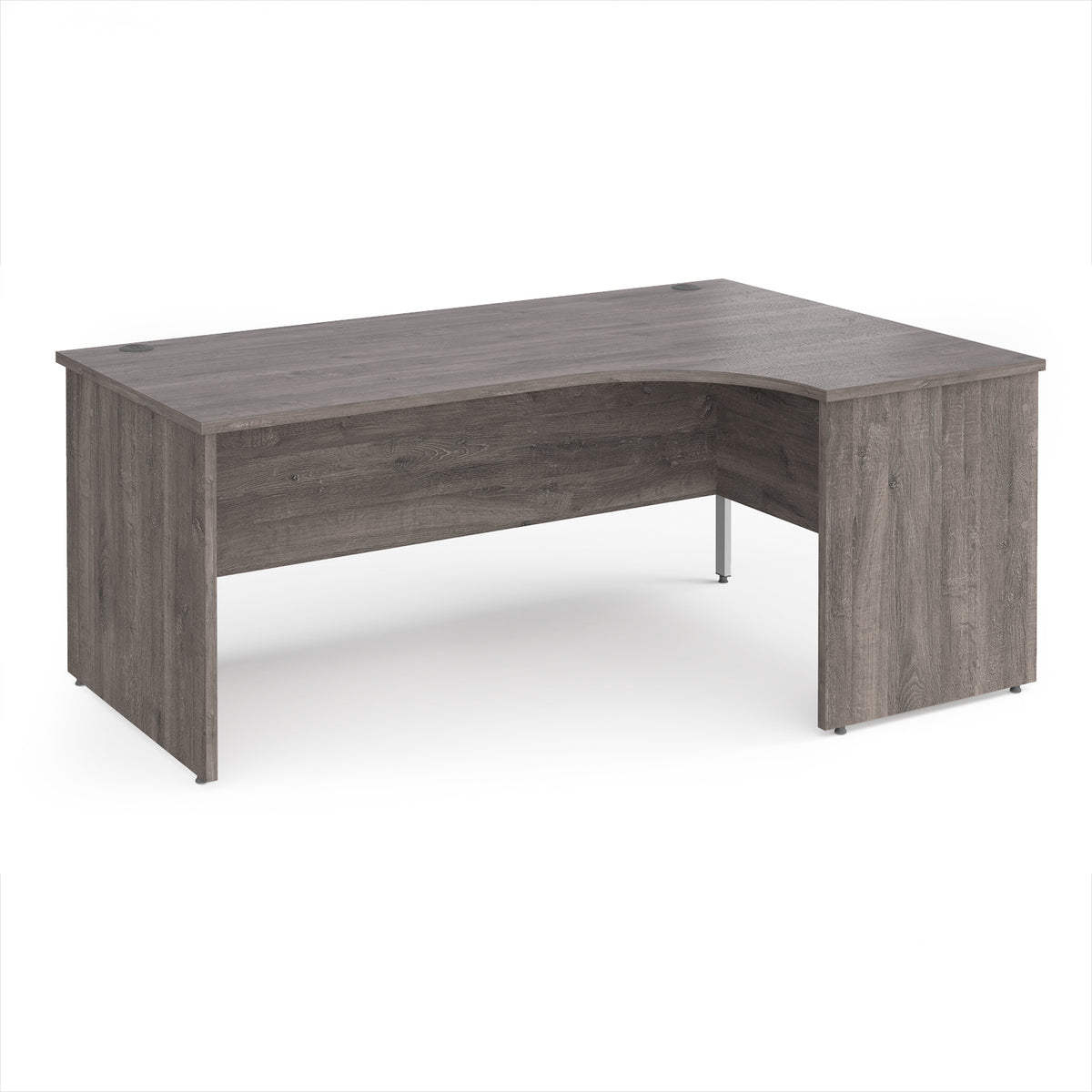 Maestro 25 right hand ergonomic desk 1800mm wide - Grey Oak Top with panel end leg - view 1