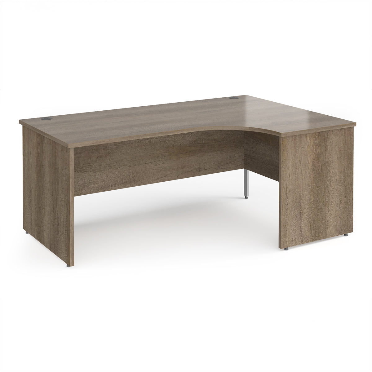 Maestro 25 right hand ergonomic desk 1800mm wide - Nebraska Oak Top with panel end leg - view 1
