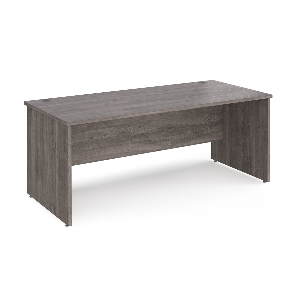 Maestro 25 straight desk 1800mm x 800mm - Grey Oak Top with panel end leg - view 1