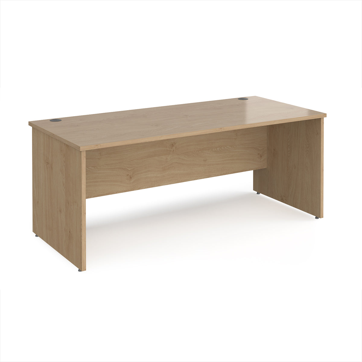 Maestro 25 straight desk 1800mm x 800mm - Kendal Oak Top with panel end leg - view 1