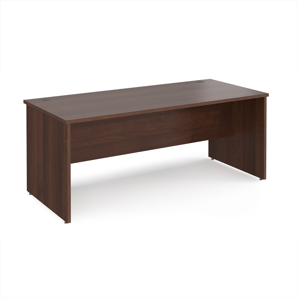 Maestro 25 straight desk 1800mm x 800mm - Walnut top with panel end leg - view 1