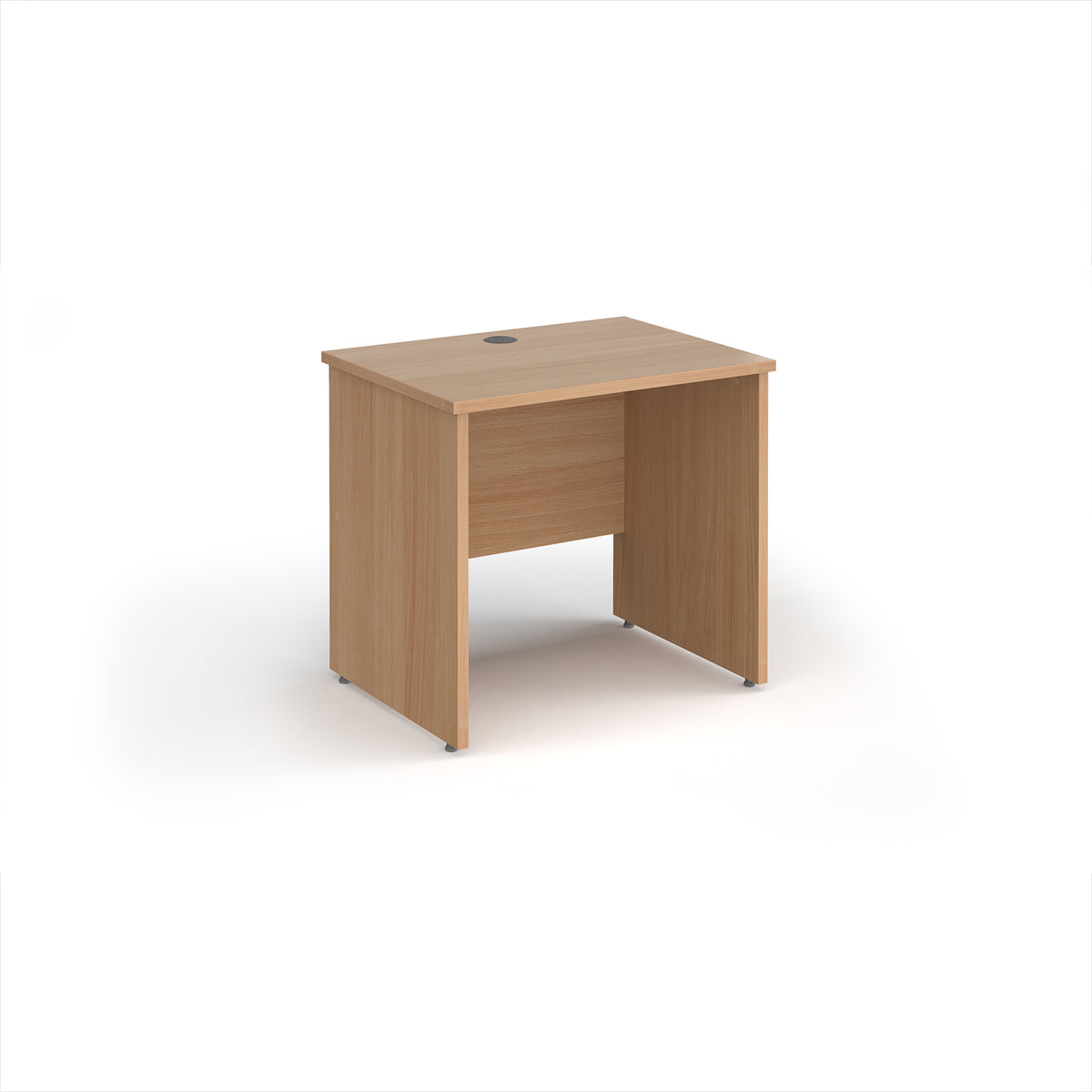 Maestro 25 straight desk 800mm x 600mm - Beech top with panel end leg - view 1