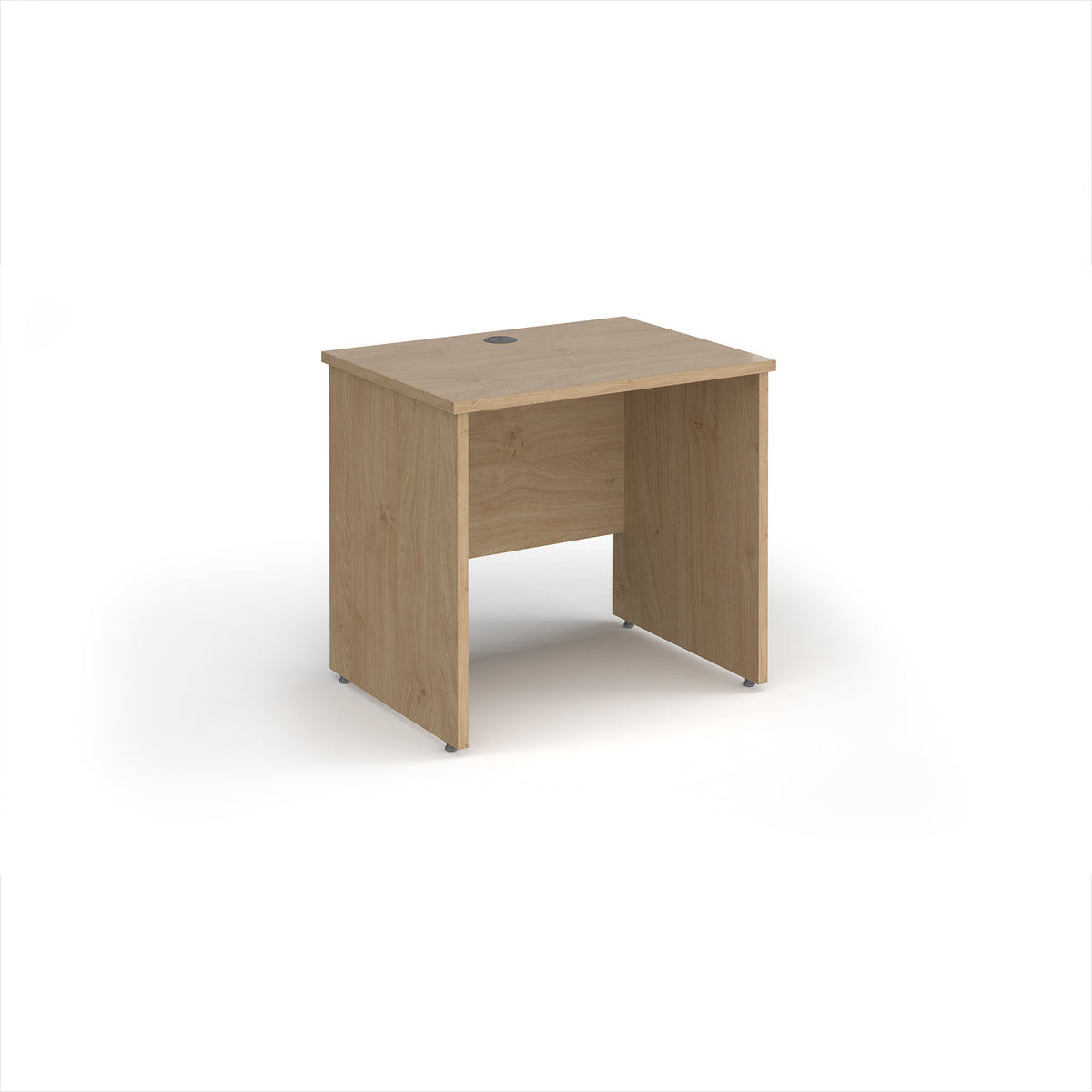 Maestro 25 straight desk 800mm x 600mm - Kendal Oak Top with panel end leg - view 1