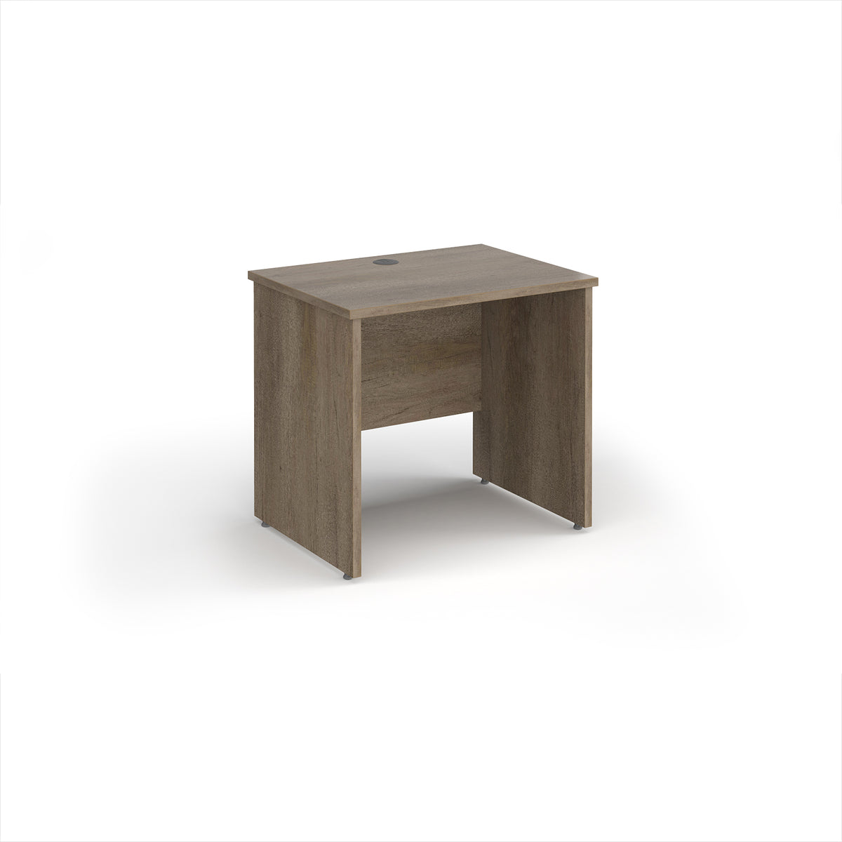 Maestro 25 straight desk 800mm x 600mm - Nebraska Oak Top with panel end leg - view 1