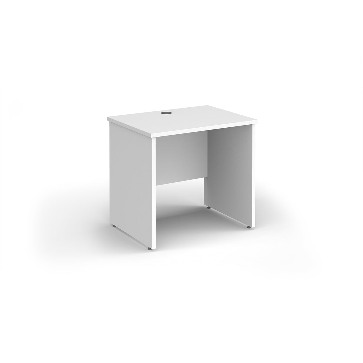 Maestro 25 straight desk 800mm x 600mm - White Top with panel end leg - view 1