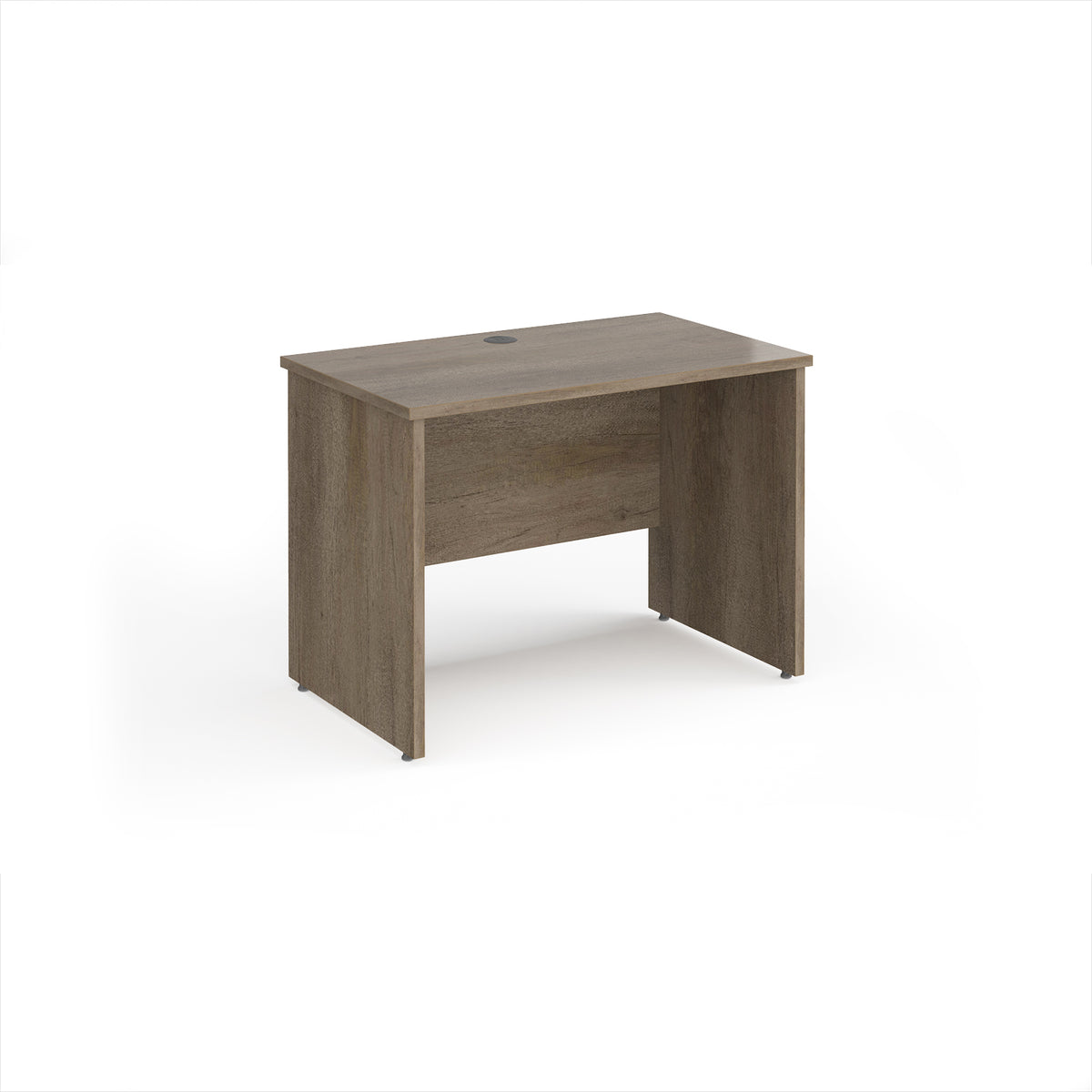 Maestro 25 straight desk 1000mm x 600mm - Nebraska Oak Top with panel end leg - view 1