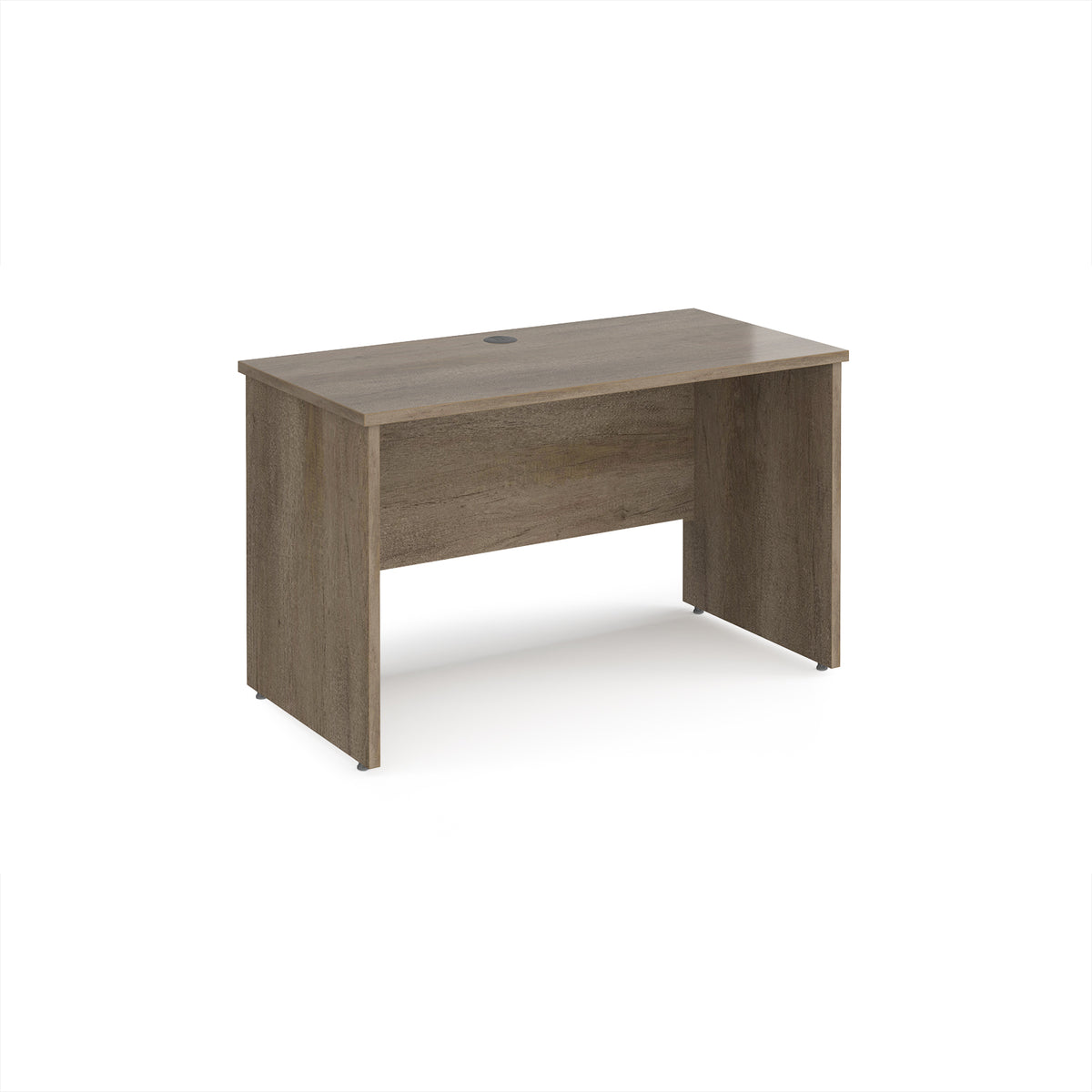 Maestro 25 straight desk 1200mm x 600mm - Nebraska Oak Top with panel end leg - view 1