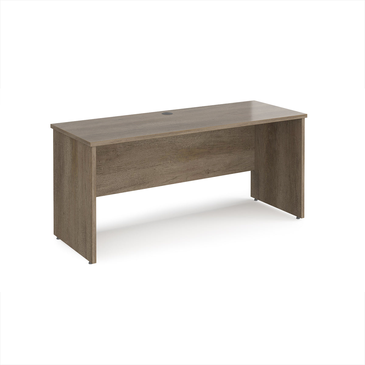 Maestro 25 straight desk 1600mm x 600mm - Nebraska Oak Top with panel end leg - view 1