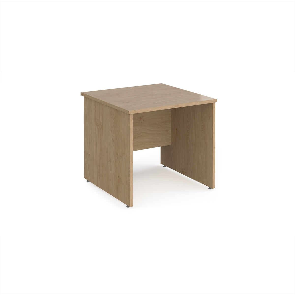 Maestro 25 straight desk 800mm x 800mm - Kendal Oak Top with panel end leg - view 1