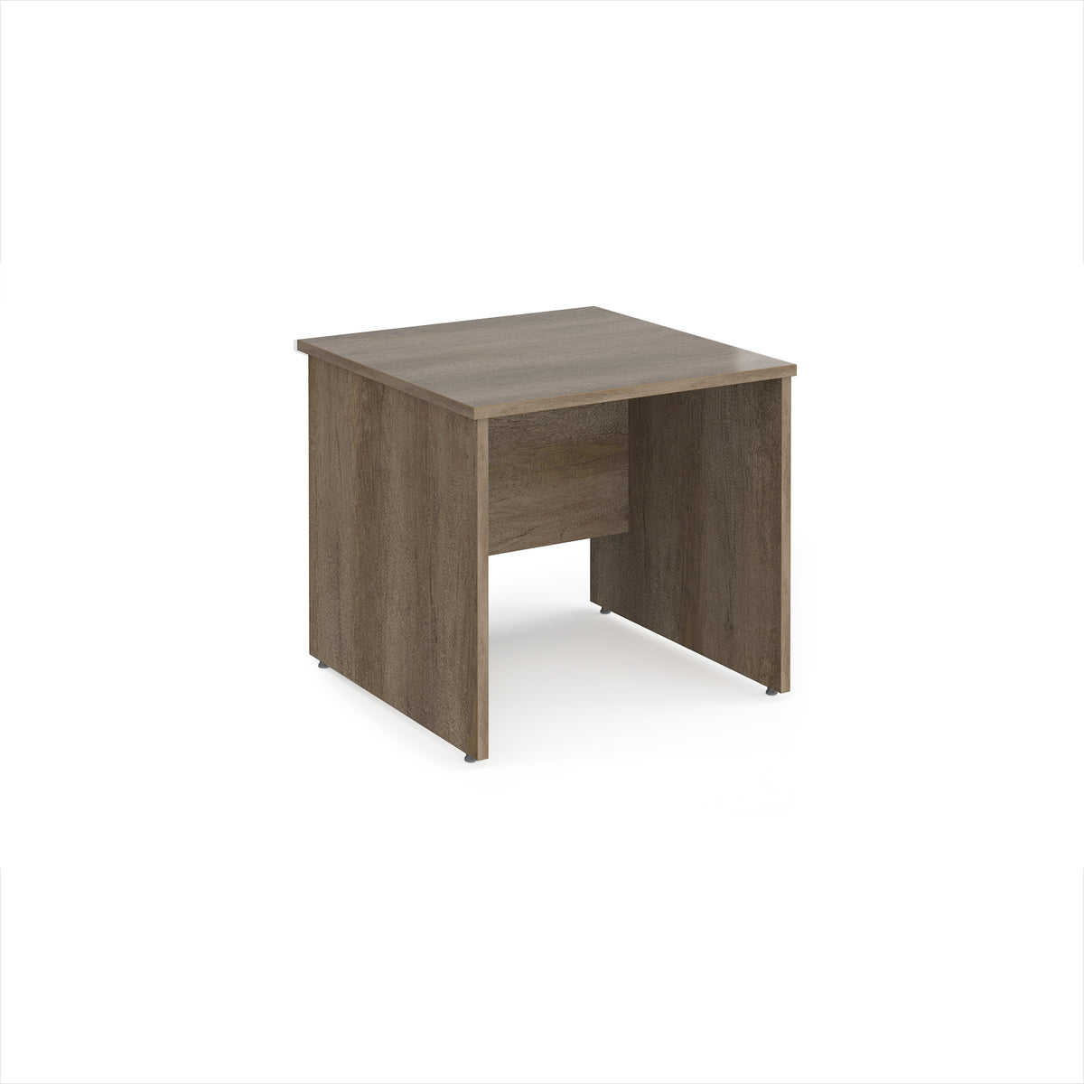 Maestro 25 straight desk 800mm x 800mm - Nebraska Oak Top with panel end leg - view 1