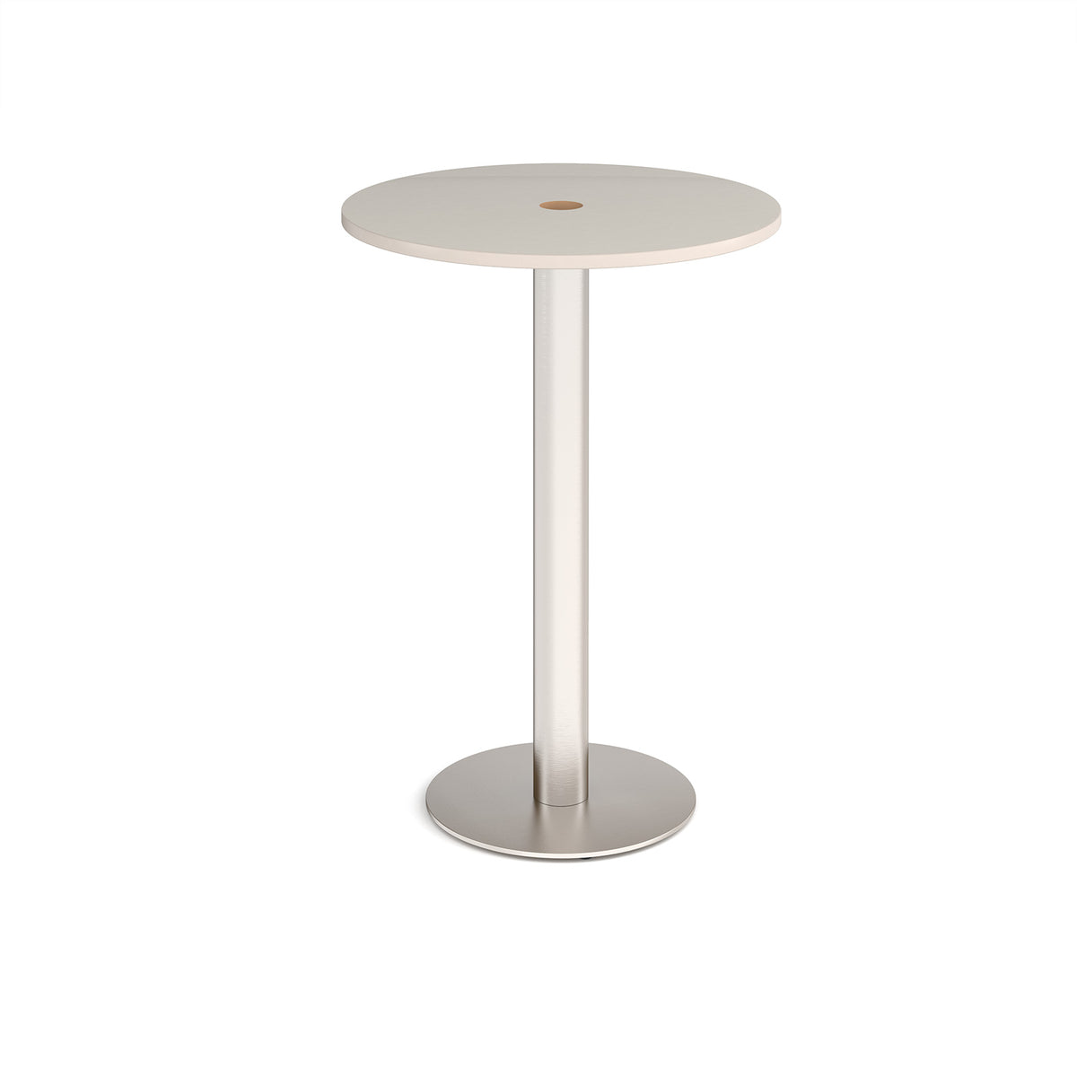 Monza circular poseur table 800mm with central circular cutout 80mm - Light Grey - view 1