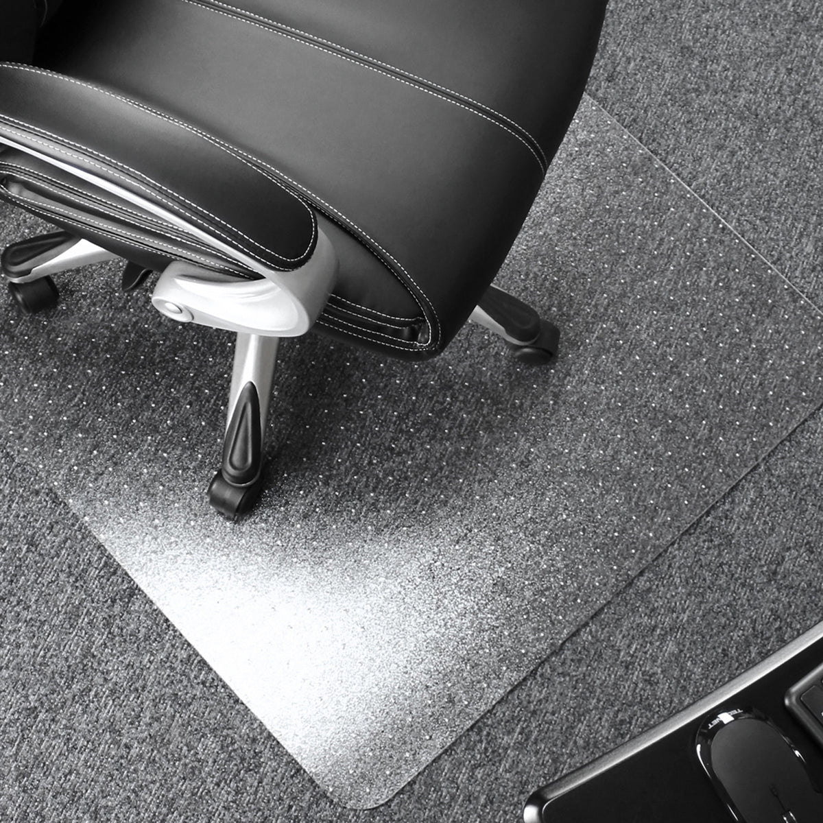 Mural polycarbonate low pile carpet clear chair mat 1200 x 900mm - view 2