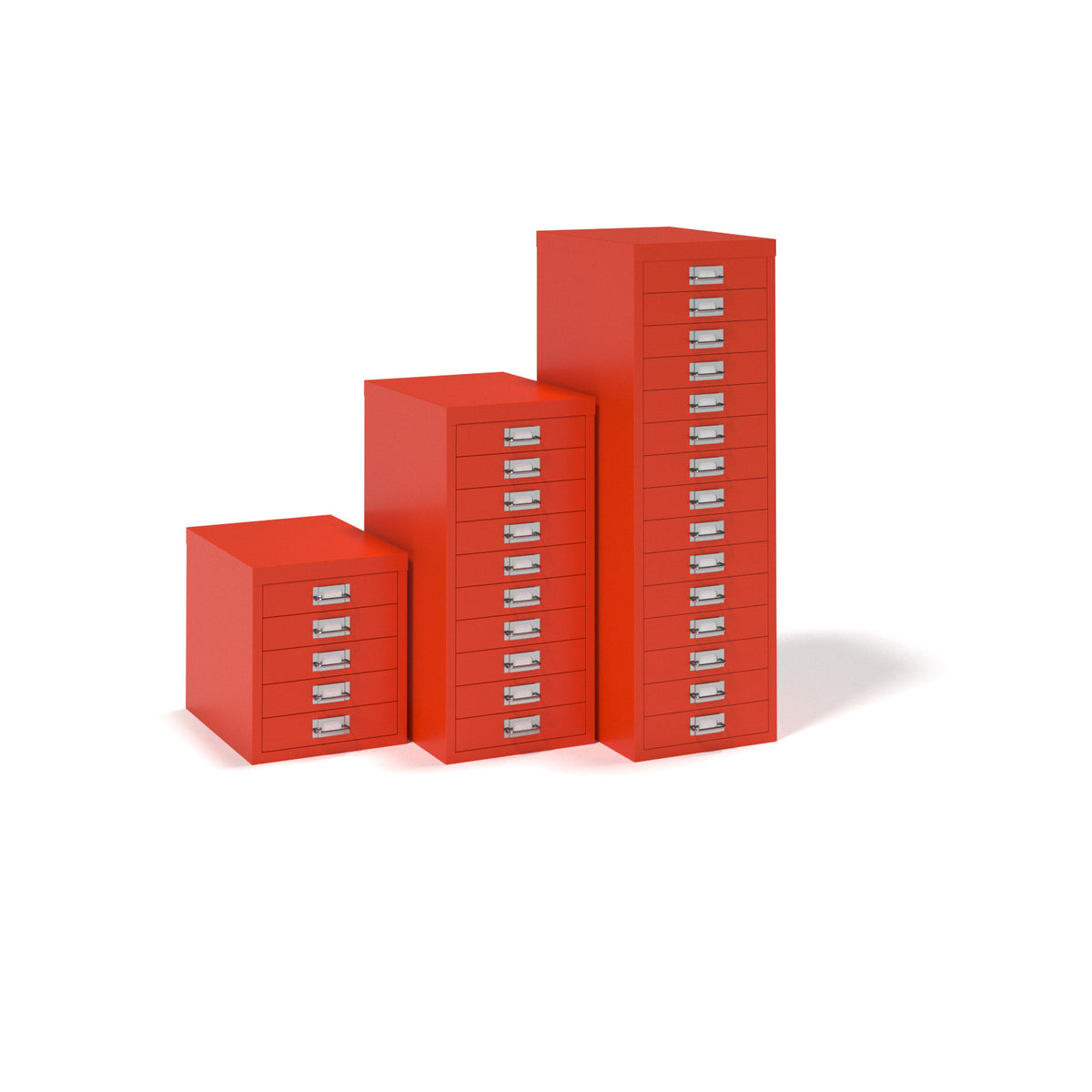 Bisley multi drawers with 10 drawers - red - view 4