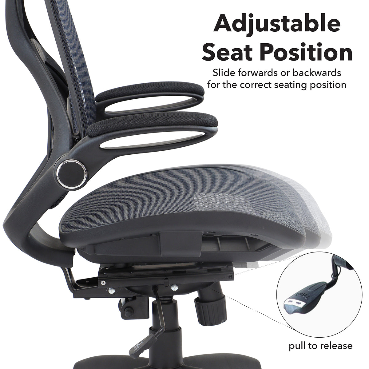 Napier high mesh back operator chair with mesh seat - black - view 3