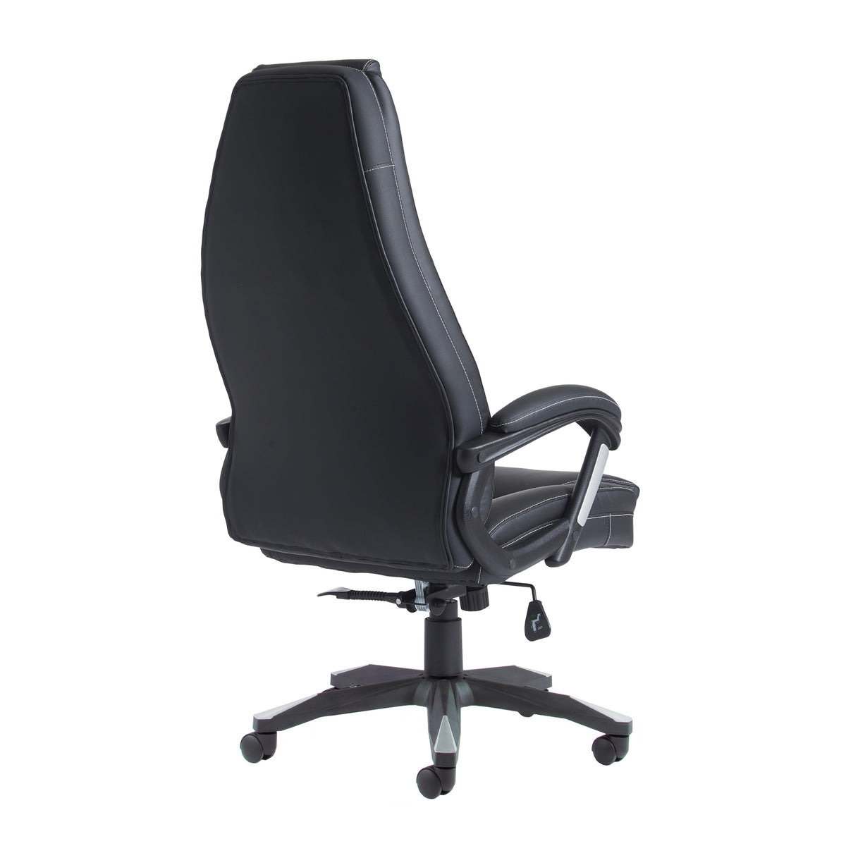 Noble high back managers chair - black faux leather - view 2