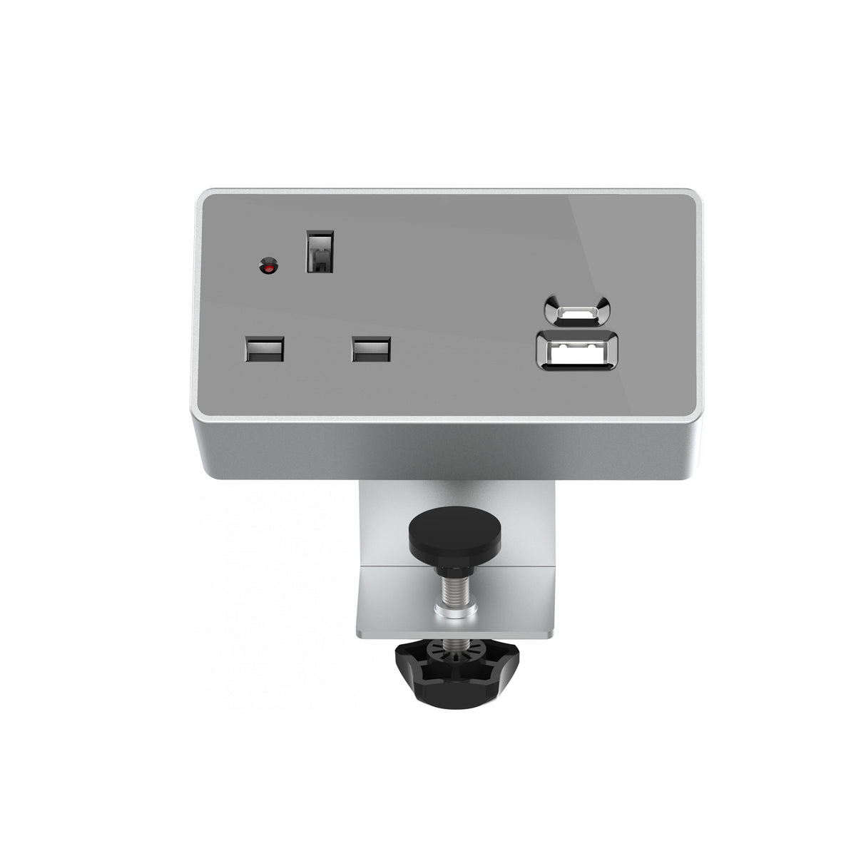 Desktop Power Module 1x 240v UK Socket 30W USB-C, 27W USB-A Silver / Grey - view 3
