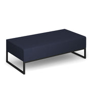 Nera modular soft seating double bench with black frame - view 1