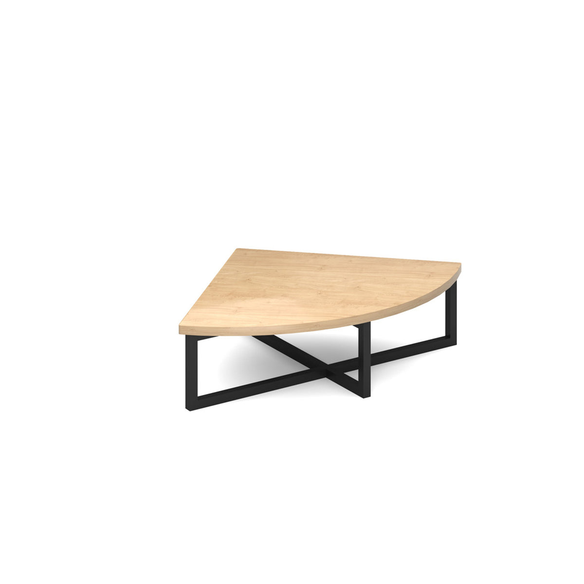 Nera corner unit table 700mm x 700mm with black frame - Kendal oak - view 1
