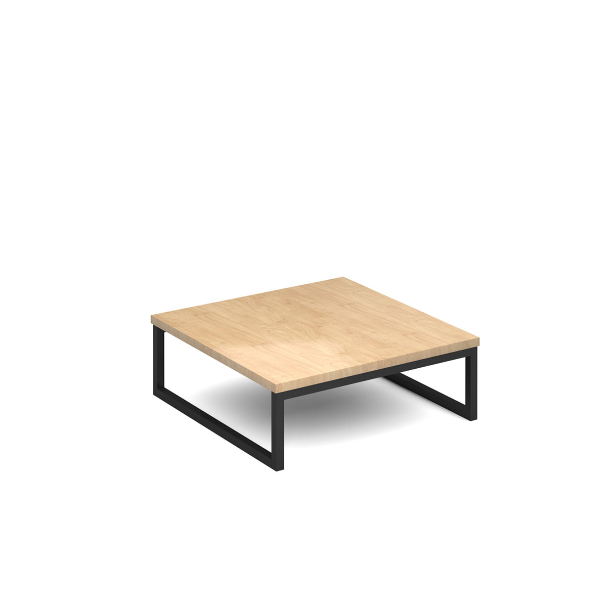 Nera square coffee table 700mm x 700mm with black frame - Kendal oak - view 1