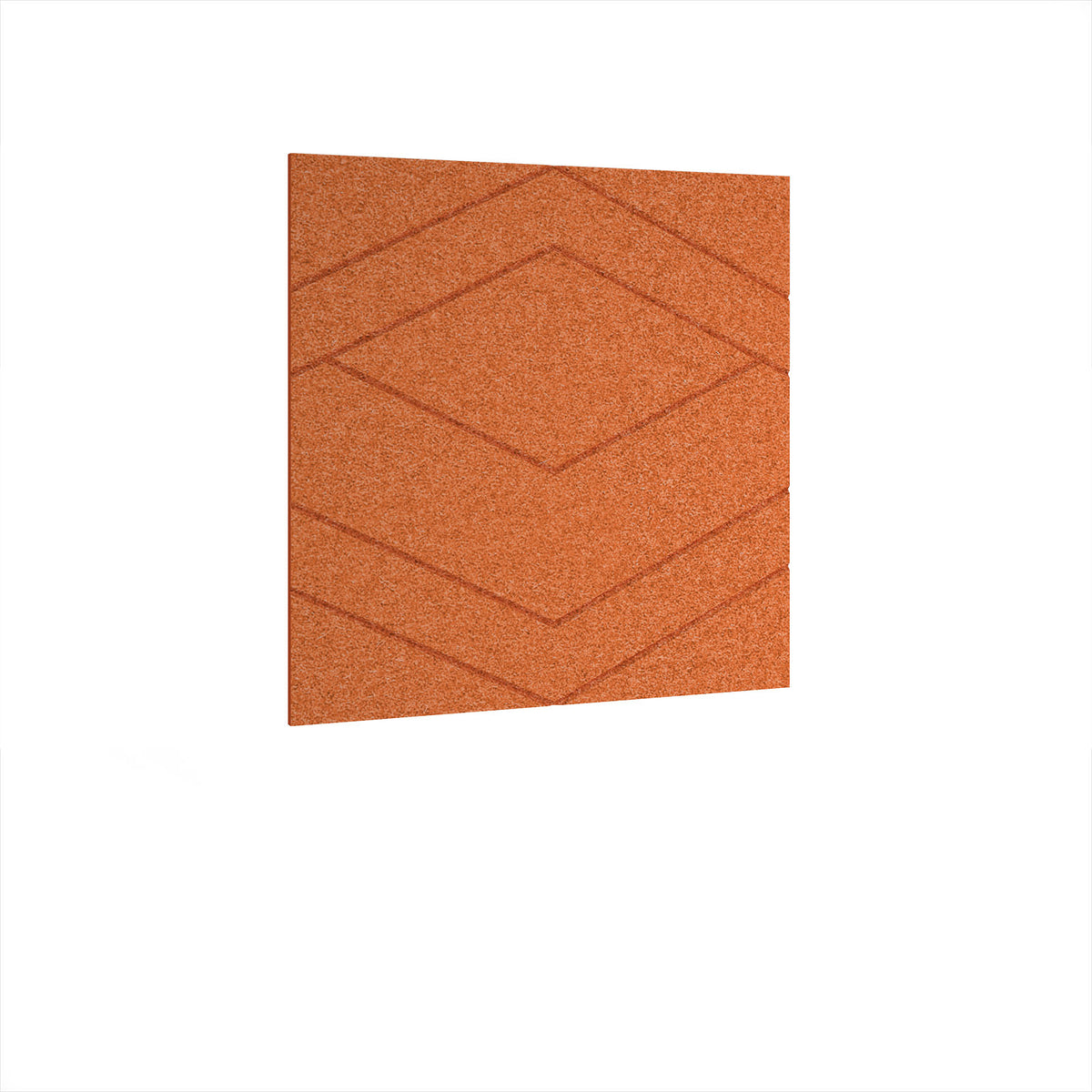 Oblique Acoustic Ceiling-Wall Tiles 590w - Tangerine - view 1