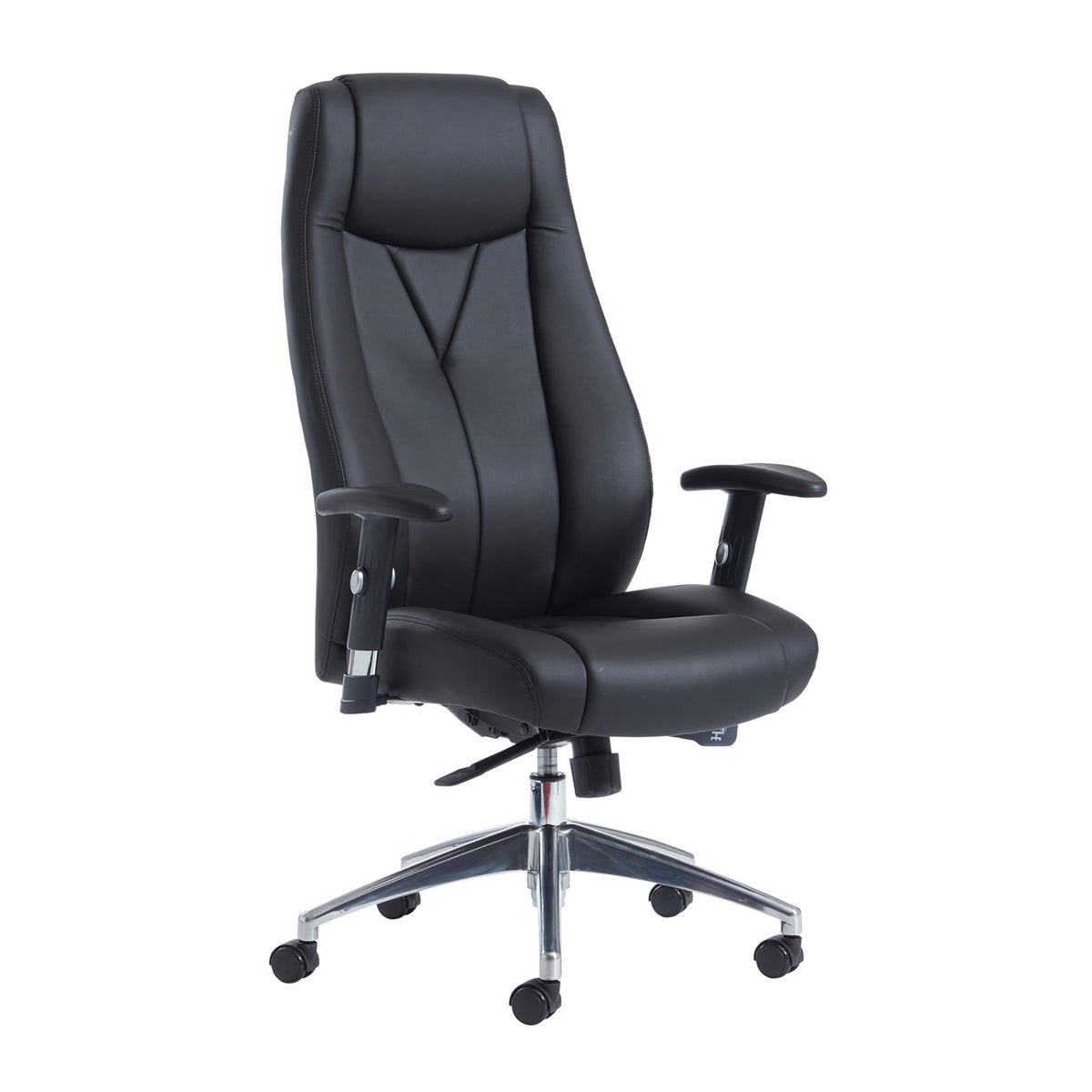 Odessa high back executive chair - black faux leather - view 1